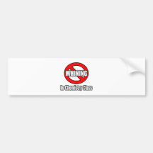 No Whining In Chemistry Class Bumper Sticker