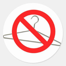 No Wire Hangers!!! Sticker