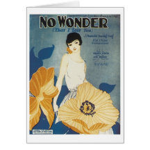 No Wonder That I Love You Vintage Songbook Cover Card
