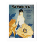 No Wonder That I Love You Vintage Songbook Cover Post Cards