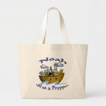 Noah Was A Prepper Canvas Bags
