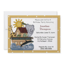 Noah's Ark  Birthday Invitation