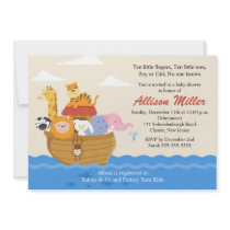 Noah's Ark Boy or Girl Baby Shower Personalized Invite