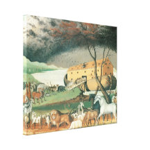 Noah's Ark by Edward Hicks, Victorian Era Animals Canvas Print