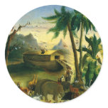 Noah's Ark by Joseph Henry Hidley Round Stickers