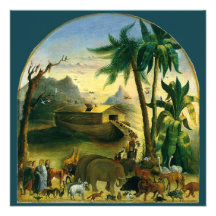 Noahs Ark, Hidley, Vintage Victorian Religious Art Custom Announcements