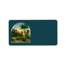 Noahs Ark, Hidley, Vintage Victorian Religious Art Custom Address Label