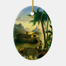 Noahs Ark, Hidley, Vintage Victorian Religious Art Ornament
