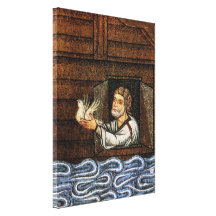 Noah's Ark Mosaic - Circa 1200 - Artist Unknown Stretched Canvas Prints