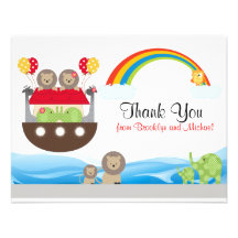 Noah's Ark Thank You Card