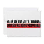 Noah's Ark was bult by Amatuers... Personalized Invite
