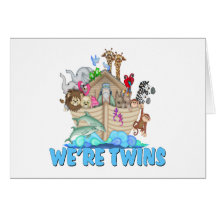 Noah's Ark We're Twins Greeting Cards
