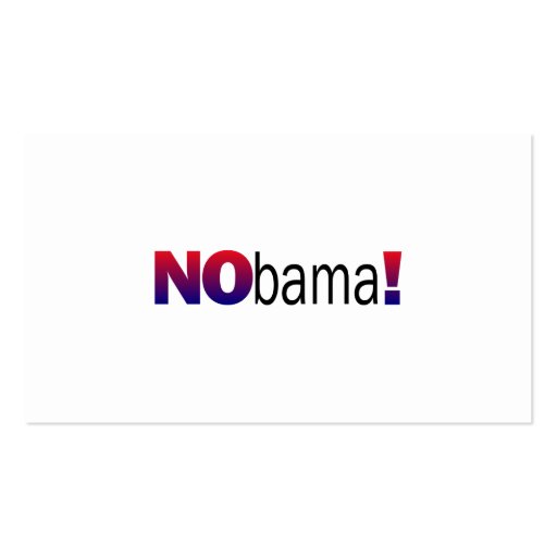 Nobama Anti-Obama Business Card Template