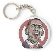 Nobama Anti Obama Circle Slash Gear Key Chain