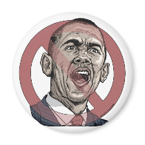 Nobama Anti Obama Circle Slash Gear Magnets