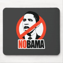 NOBAMA / ANTI-OBAMA T-SHIRT MOUSE PADS