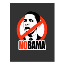 NOBAMA / ANTI-OBAMA T-SHIRT POSTCARD