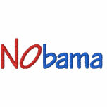 NObama embroidered Long Sleeve Polo Shirt
