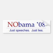 NObama - juste mensonges. Adhésif pour pare-chocs Adhésifs Pour Voiture