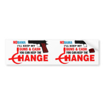 Nobama - Keep The Change! Bumper Sticker
