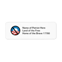 Nobama Logo Return Address Sticker Return Address Labels
