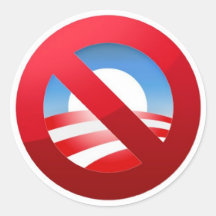 NObamaLogo Round Sticker