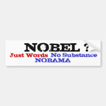 NOBEL ? BUMPER STICKER