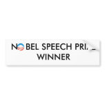 NOBEL SPEECH PRIZE WINNER BUMPER STICKER