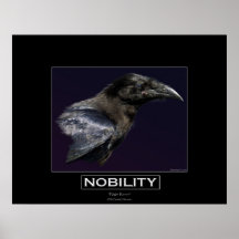 NOBILITY Motivational Raven Portait Poster