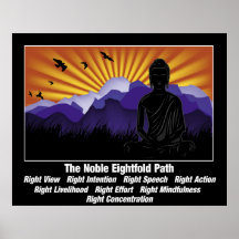 Noble Eightfold Path Buddha Posters