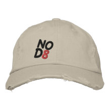 NOD8 Distressed chino embroidered cap Embroidered Hats