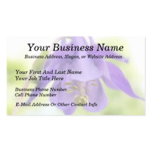 Nodding Blue Columbine Business Card Template