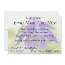 Nodding Blue Columbine Custom Invite