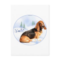 Noel Basset Hound Postcard