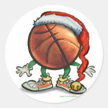 Noël de basket-ball autocollants