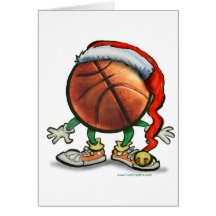Noël de basket-ball carte de vœux