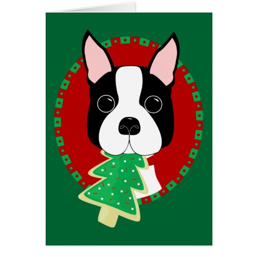 Noël de Boston Terrier Cartes