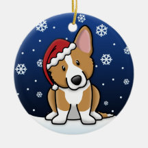 Noël de corgi de Gallois de cardigan de bande dess Ornements