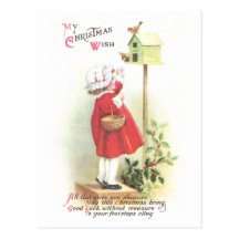 Noël de cru d'oiseaux, de volière, de houx et de f cartes postales