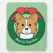 Noël de Papillon Tapis De Souris