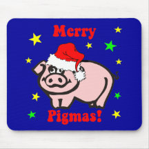 Noël drôle de porc tapis de souris