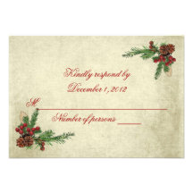 Noël épousant RSVP Faire-part Personnalisé