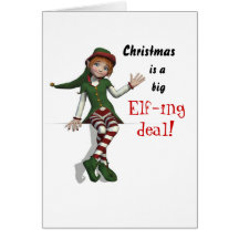 Noël est une grande affaire d'Elfing Cartes De Vœux