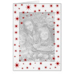 Noël étoilé rouge cartes de vœux