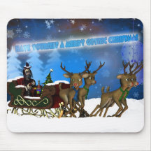 Noël gothique Mousepad, H.I.P. Et renne Tapis De Souris