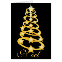 NOEL Halo Tree-Customize Greeting Cards