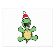 Noël heureux de tortue cartes postales