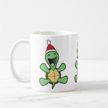 Noël heureux de tortue tasses