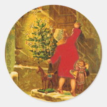 Noël hongrois à partir de 1896 autocollants ronds