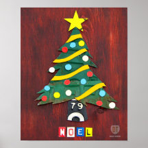 Noel License Plate Art Poster by Design Turnpike